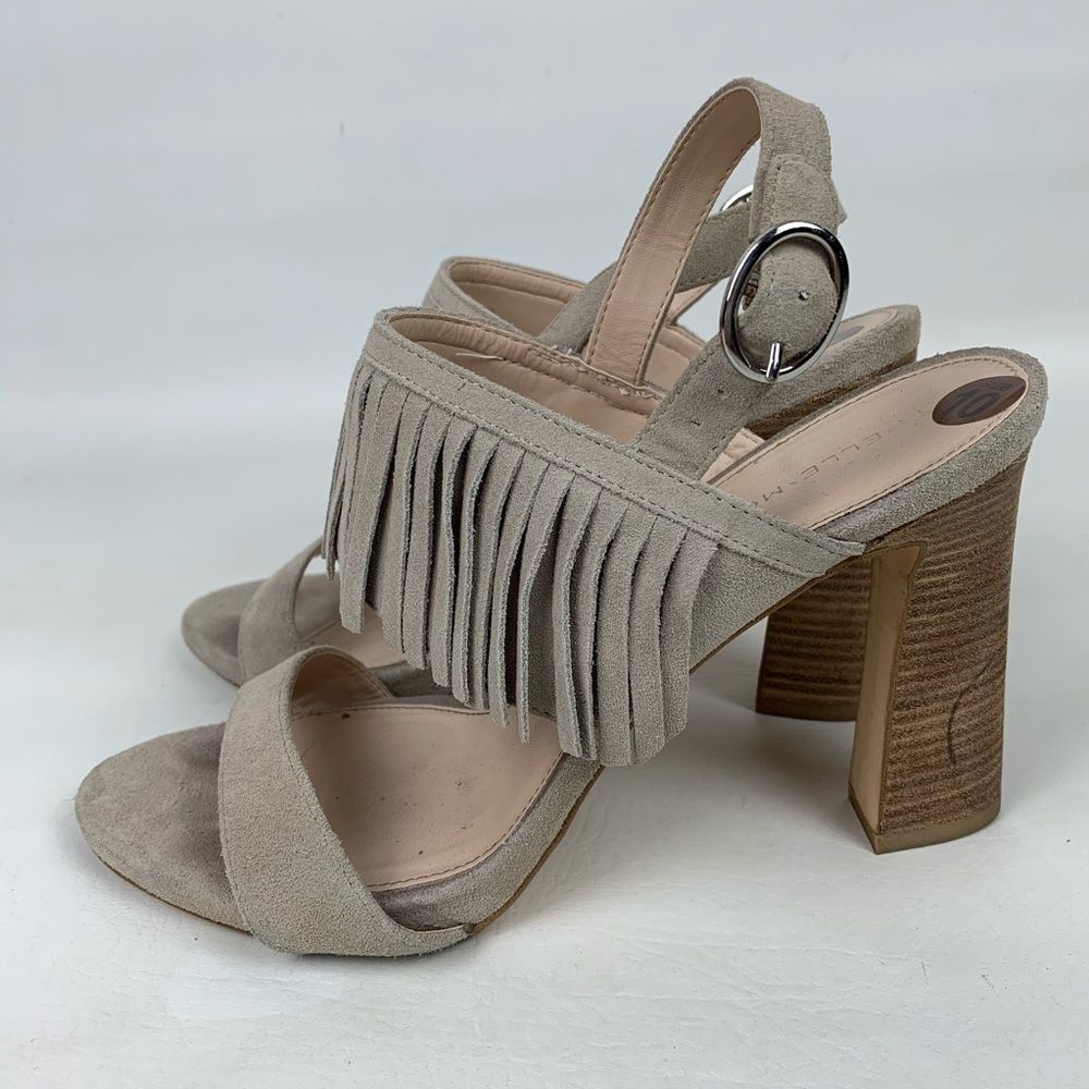 Pelle Moda Nora Suede Fringed Sandals Size 10 - Picture 3 of 7